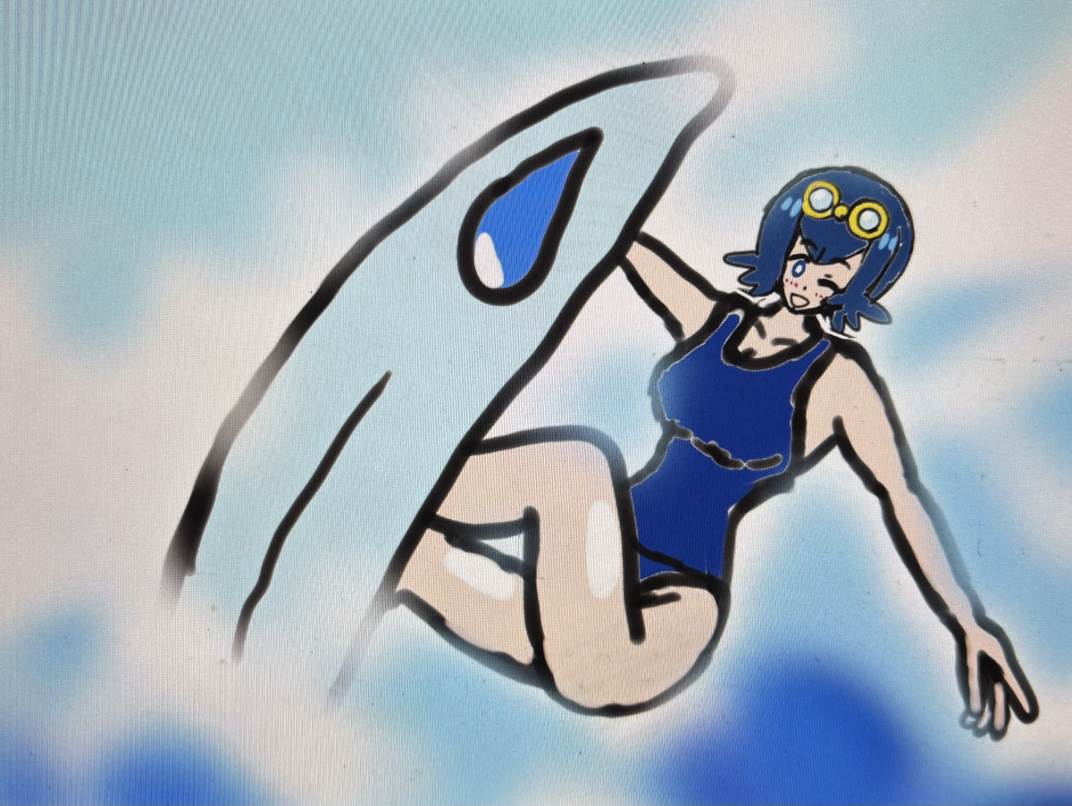 This is a pixiv picture whose title is 天才マリンサーファー・スイレン✨💙🏄‍♂️💙✨.
