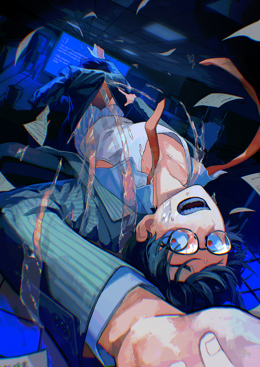 This is a pixiv picture whose title is 脱サラ.
