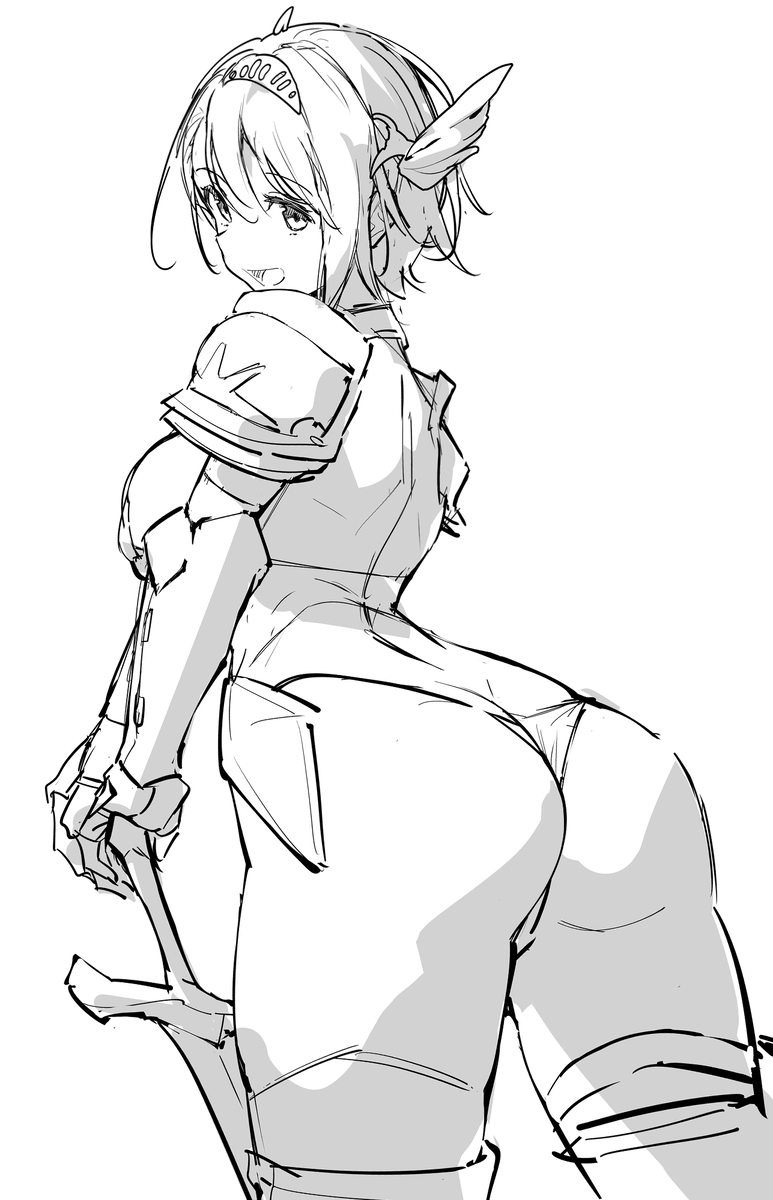 This is a pixiv picture whose title is 尻.