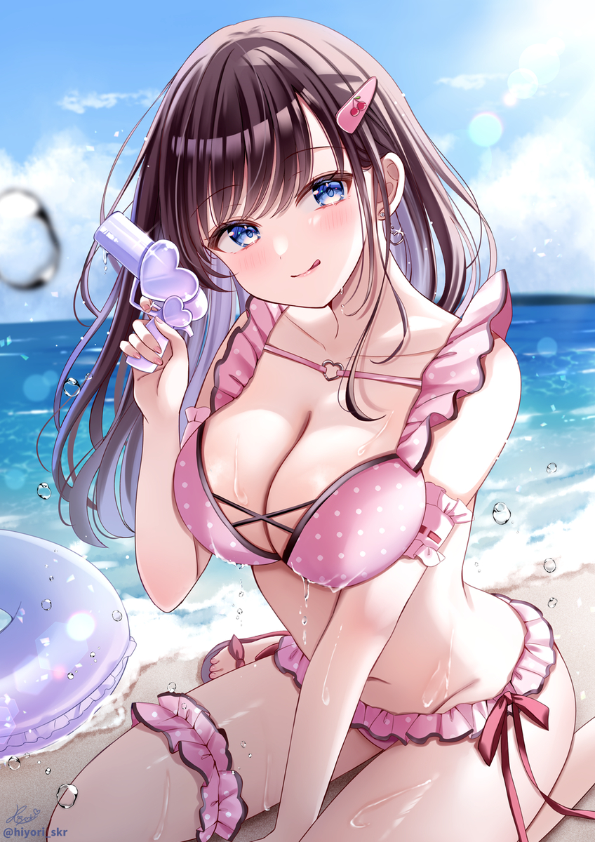 This is a pixiv picture whose title is 「もう一回勝負しよ？🫧」.