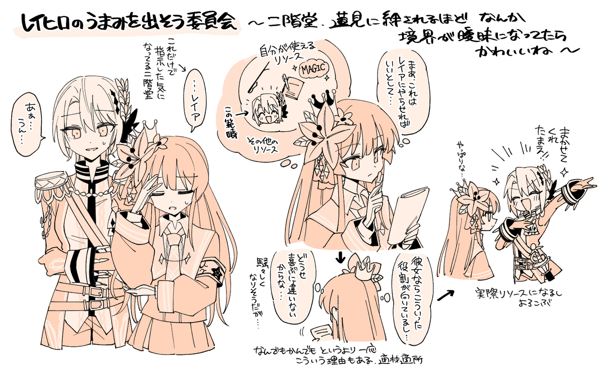 This is a pixiv picture whose title is レイア多めで色々らくがき.