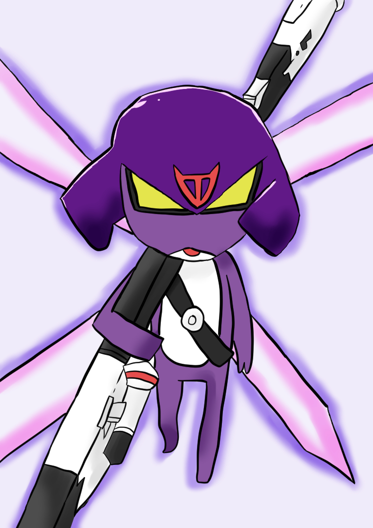 This is a pixiv picture whose title is 紫の脅威!.