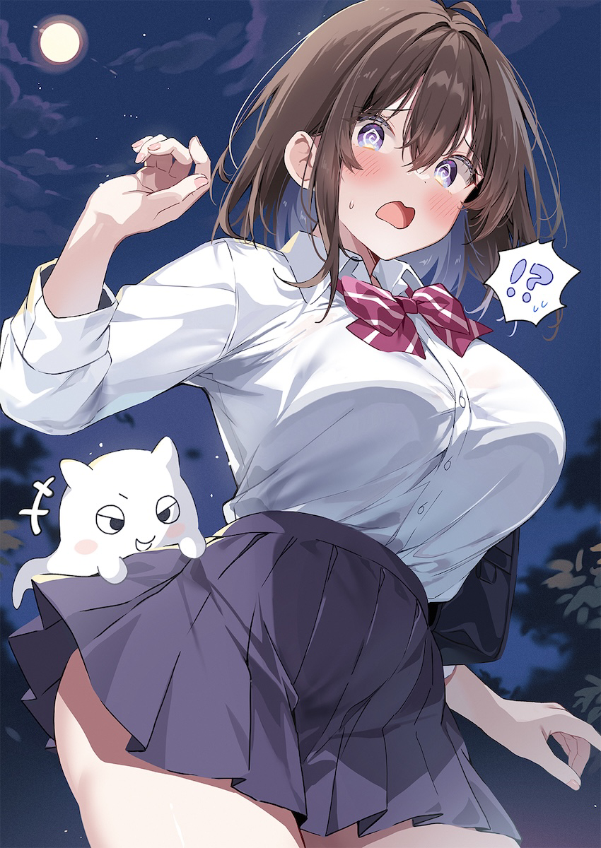 This is a pixiv picture whose title is はわわちゃん、おばけにいたずらされる👻.