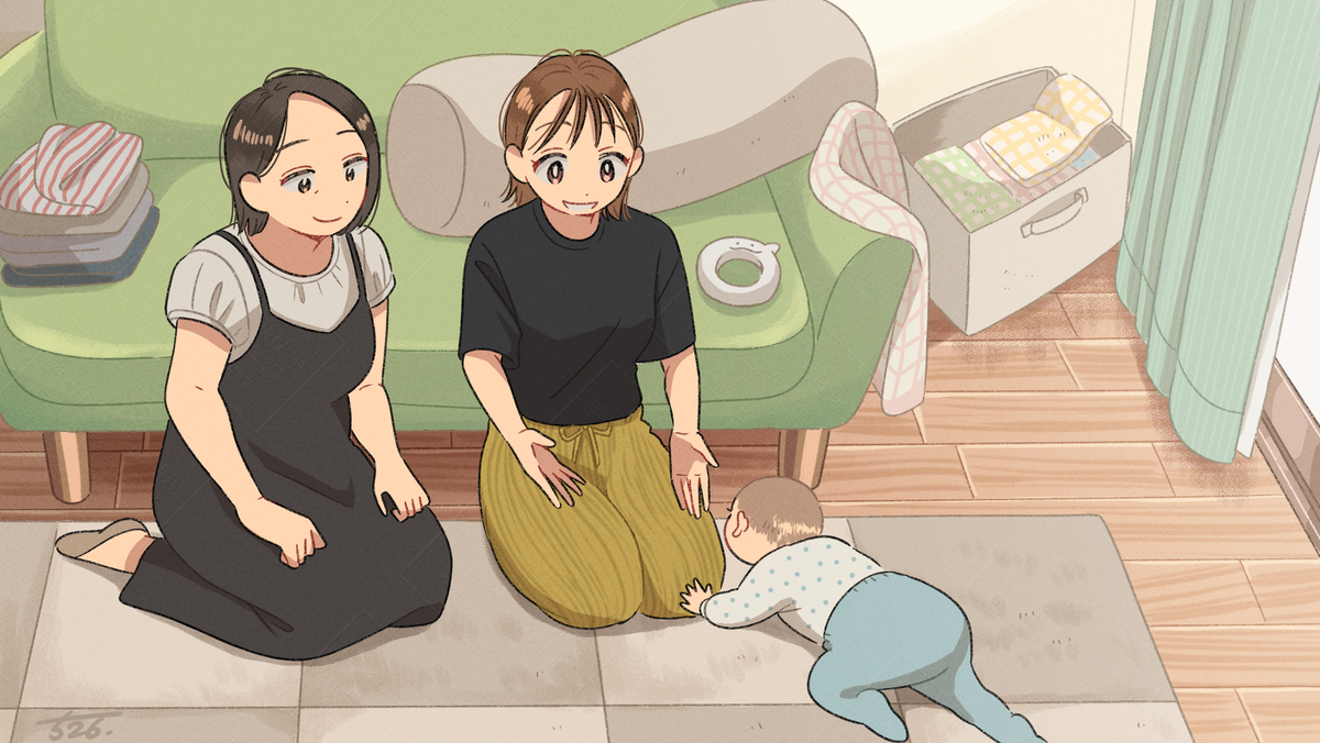This is a pixiv picture whose title is 母と子.
