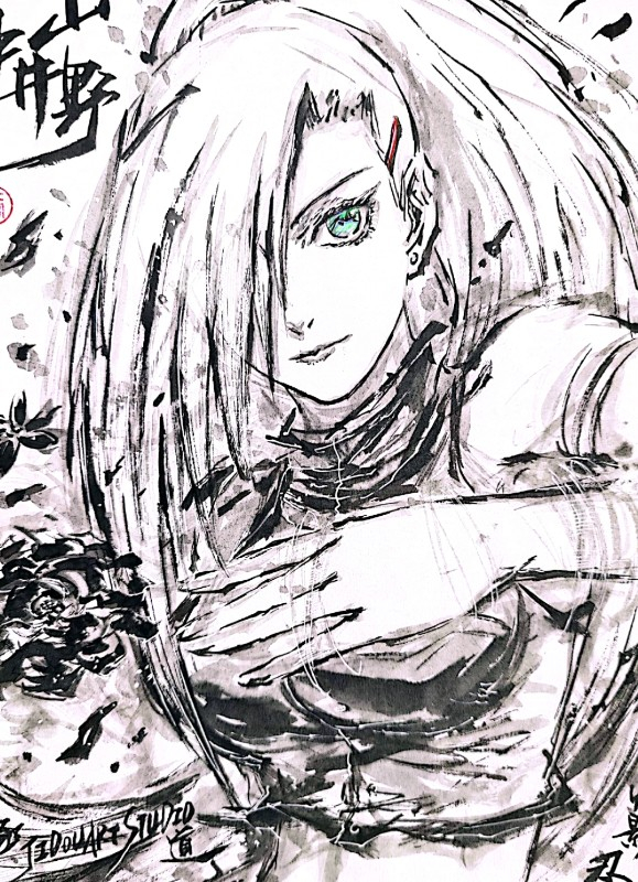 This is a pixiv picture whose title is 【極道畫師】山中井野.