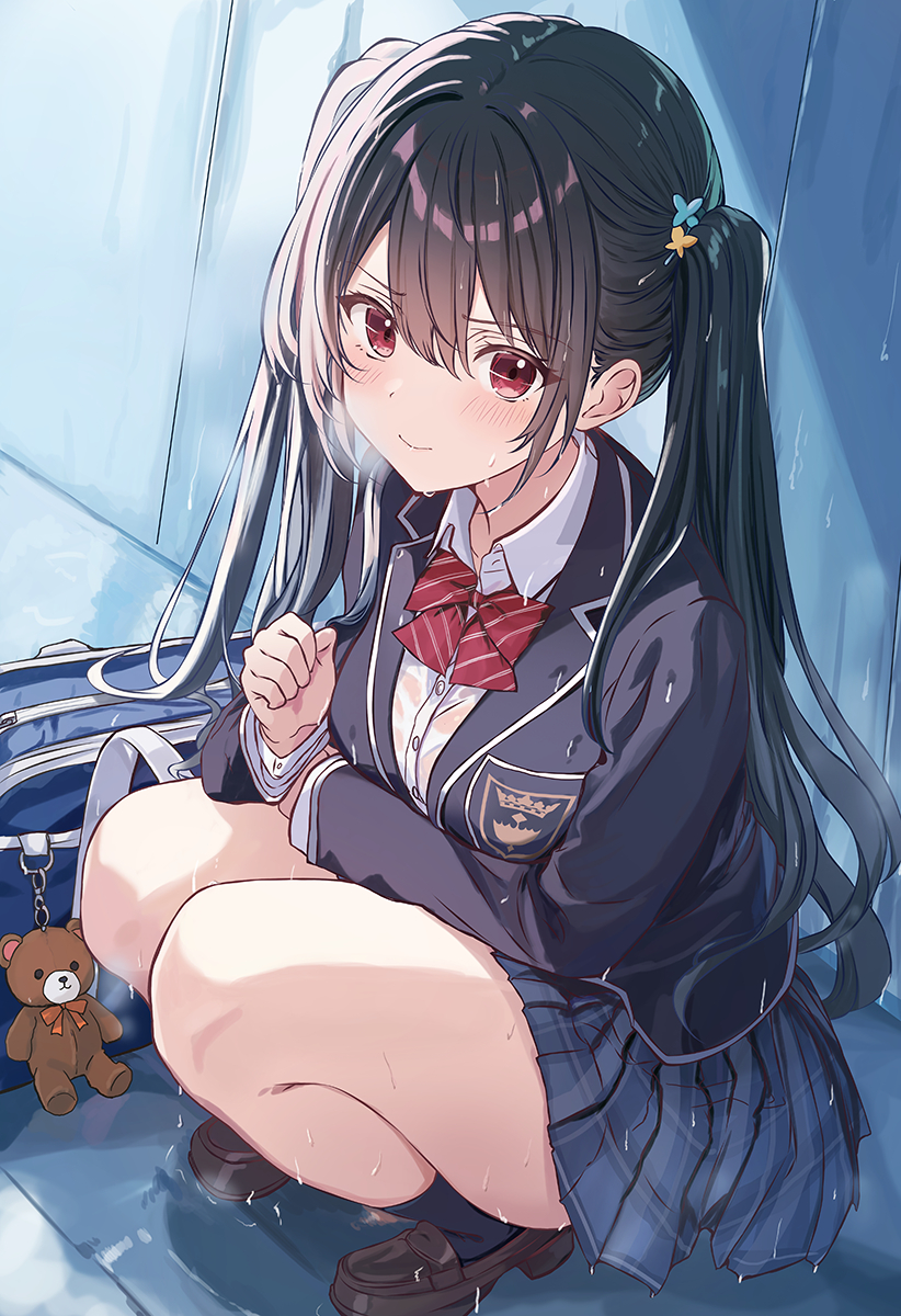 This is a pixiv picture whose title is 雨上がりに女の子を拾う.