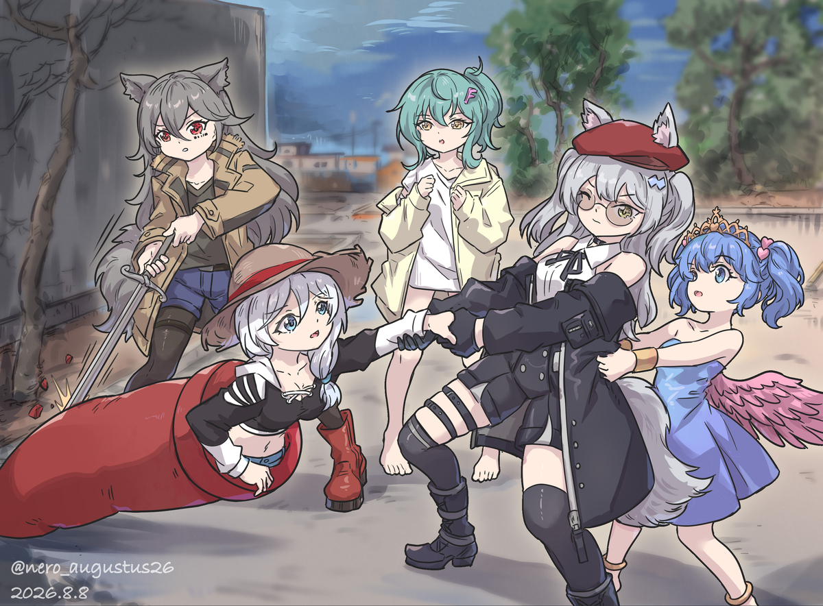 This is a pixiv picture whose title is 【Request】一堆别人的oc（.