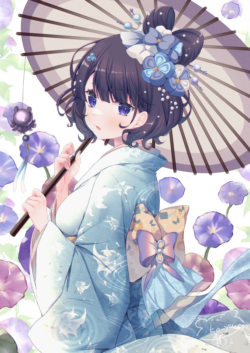 This is a pixiv picture whose title is 浴衣北斎ちゃん.