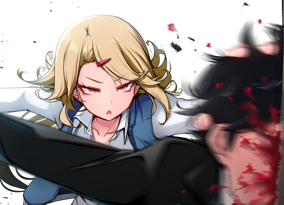 This is a pixiv picture whose title is 壁ドン.