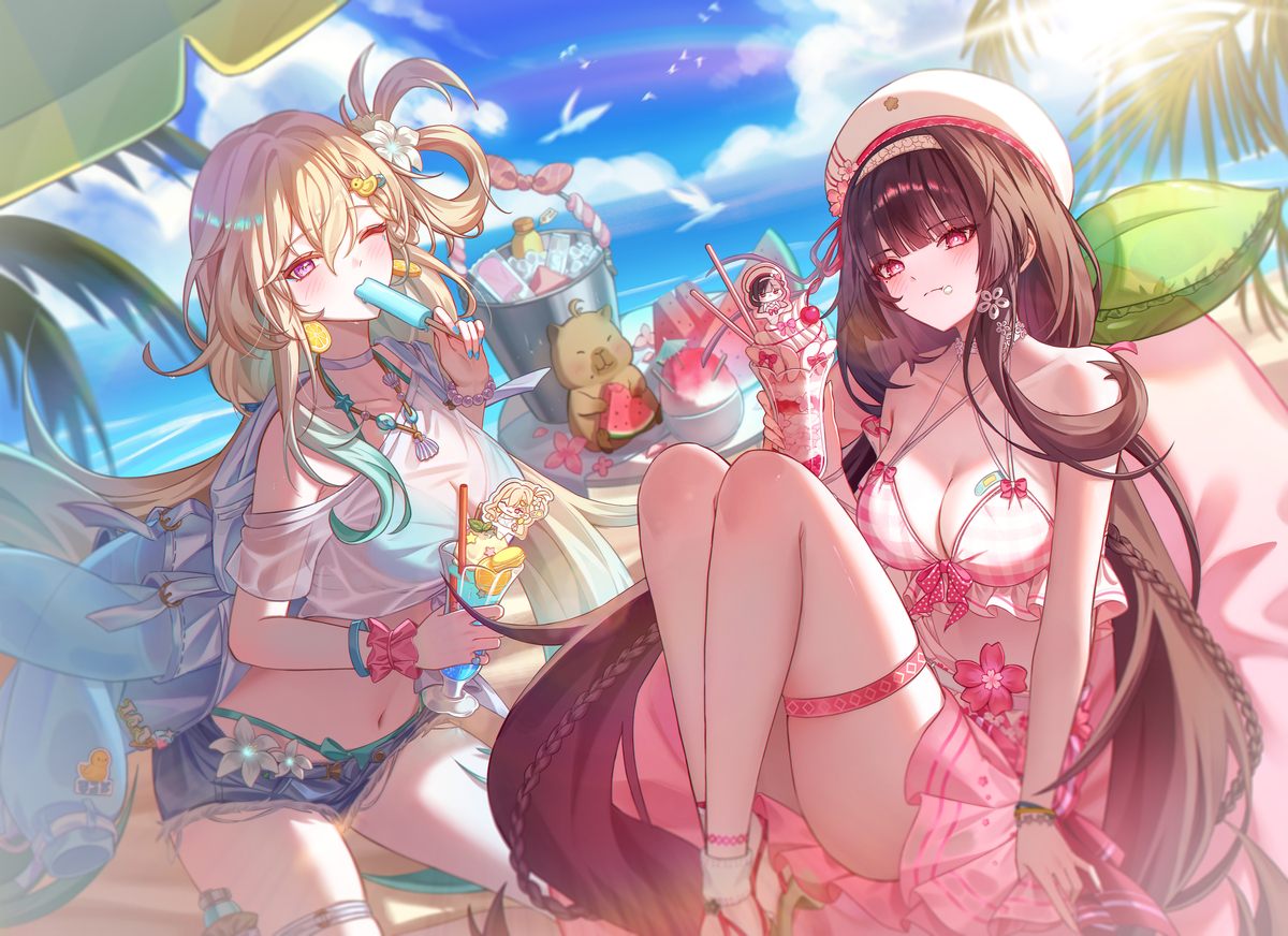 This is a pixiv picture whose title is Chisa & Lynae.