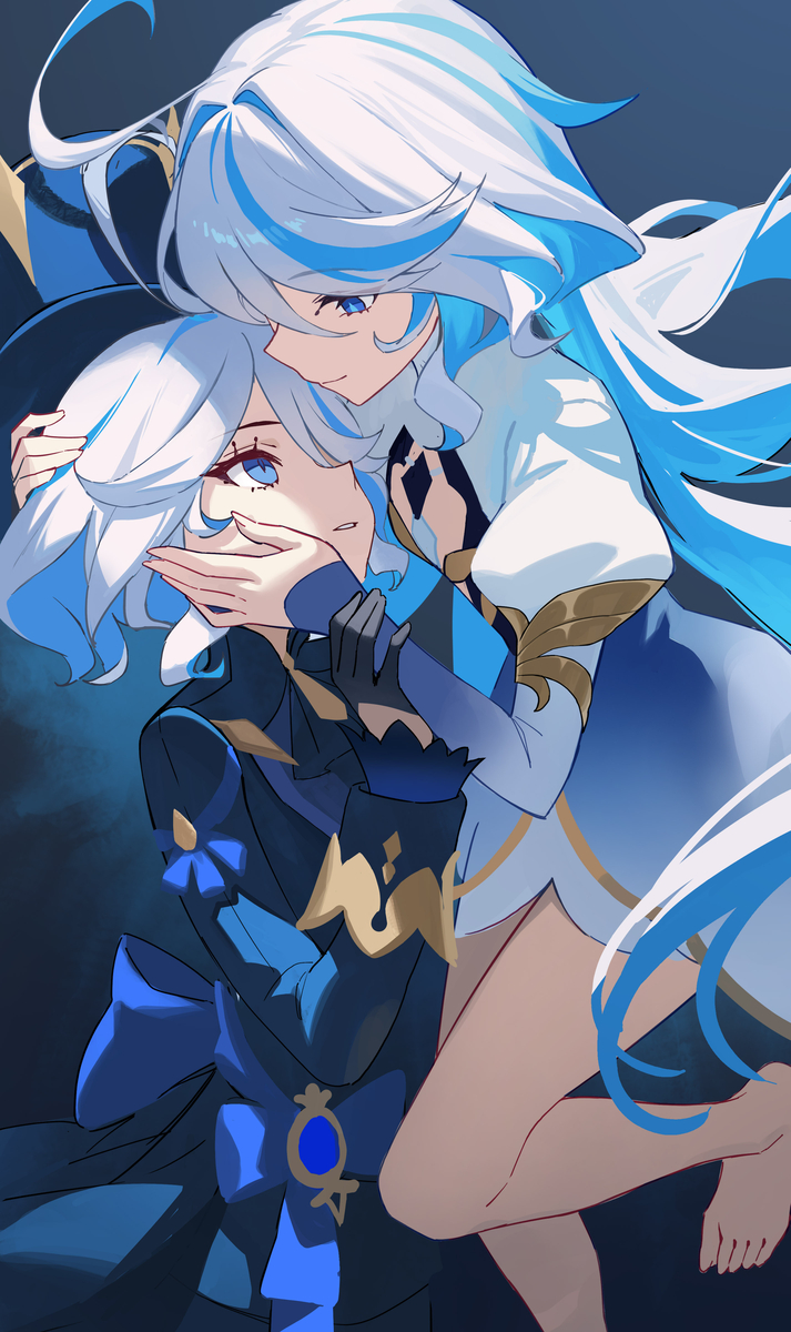 This is a pixiv picture whose title is day30 Furina & Focalors.