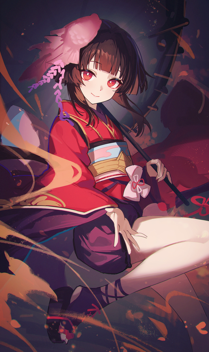 This is a pixiv picture whose title is 神楽.