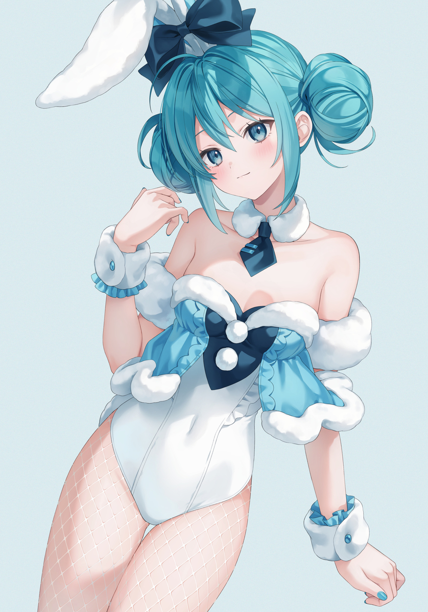 This is a pixiv picture whose title is 🤍🐰.