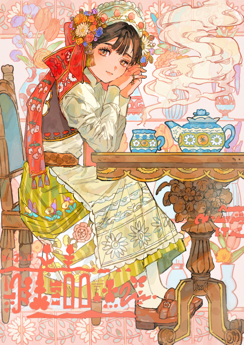 This is a pixiv picture whose title is 花.