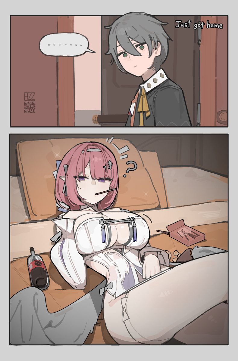 This is a pixiv picture whose title is 🤨.