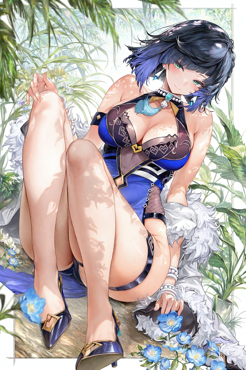 This is a pixiv picture whose title is 夜蘭🍃.