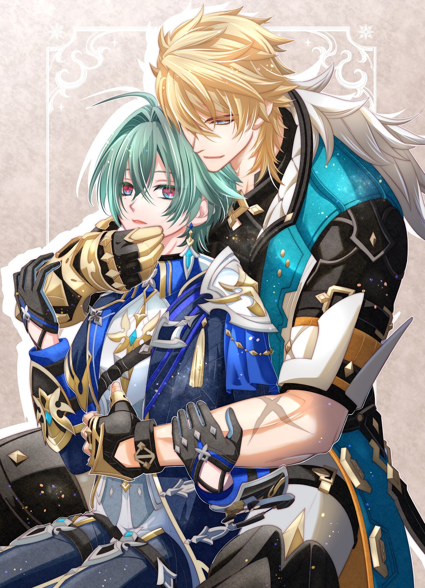 This is a pixiv picture whose title is 8/23【ルカエン】新刊表紙.