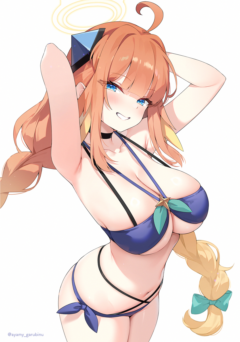 This is a pixiv picture whose title is 水着 シミコ.