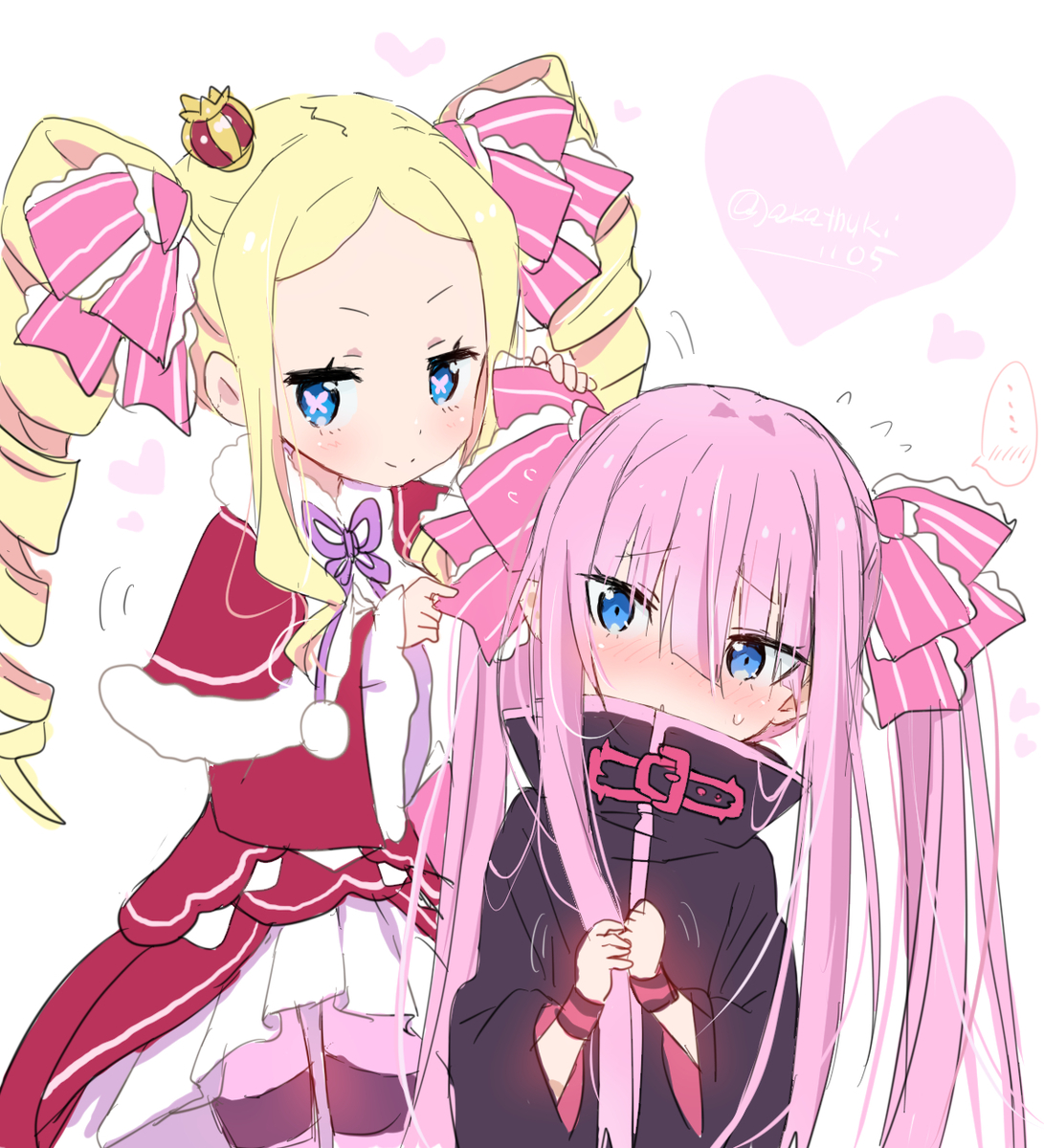 This is a pixiv picture whose title is ベア子とリューズさん🩷.