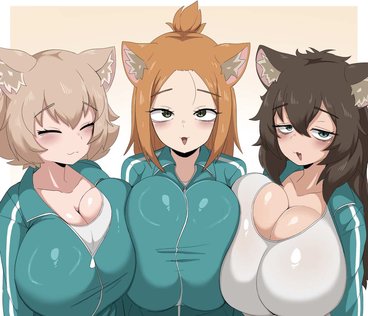 This is a pixiv picture whose title is 어시냥이 3인방.