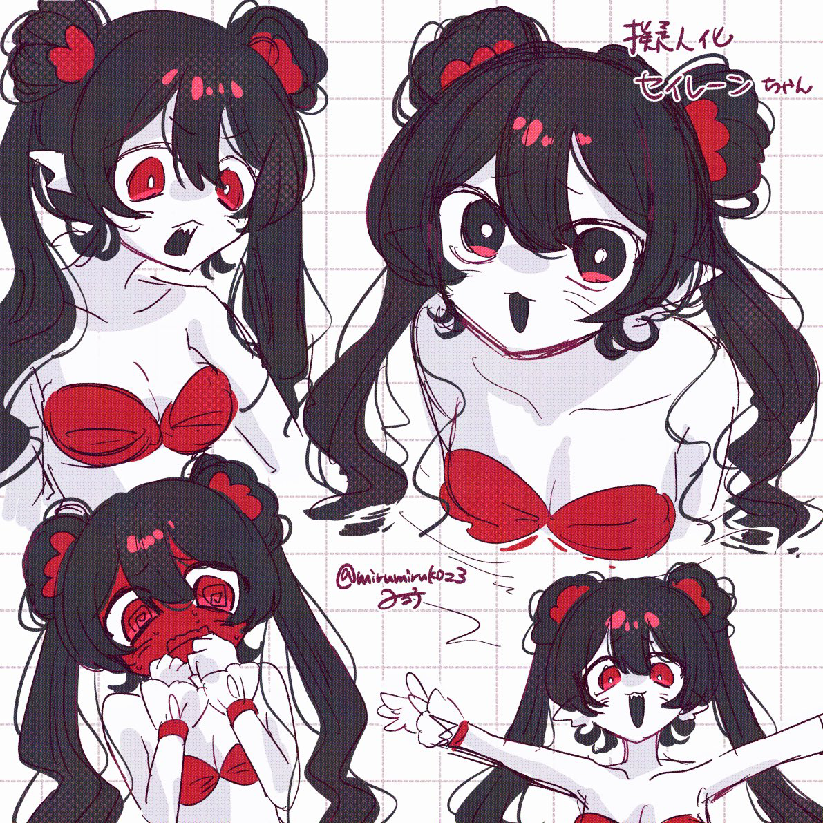 This is a pixiv picture whose title is 擬人化セイレーンちゃん.