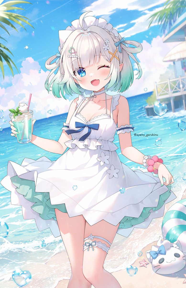 This is a pixiv picture whose title is MINT SUMMER.