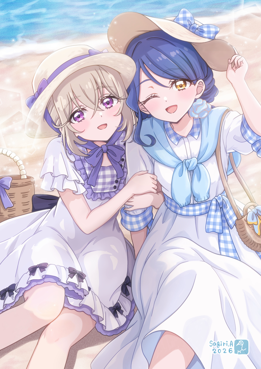 This is a pixiv picture whose title is 夏空フォトグラフるるくれ.