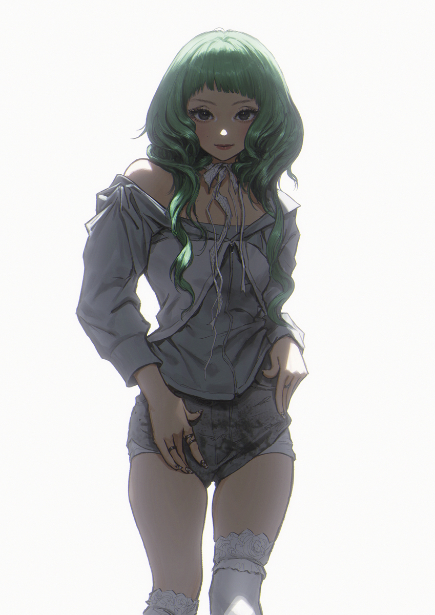 This is a pixiv picture whose title is 💚hinata.