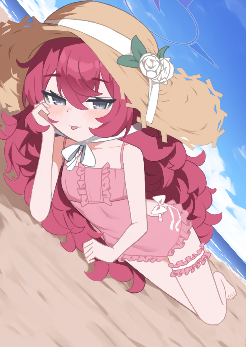 This is a pixiv picture whose title is 棗イロハ(水着).