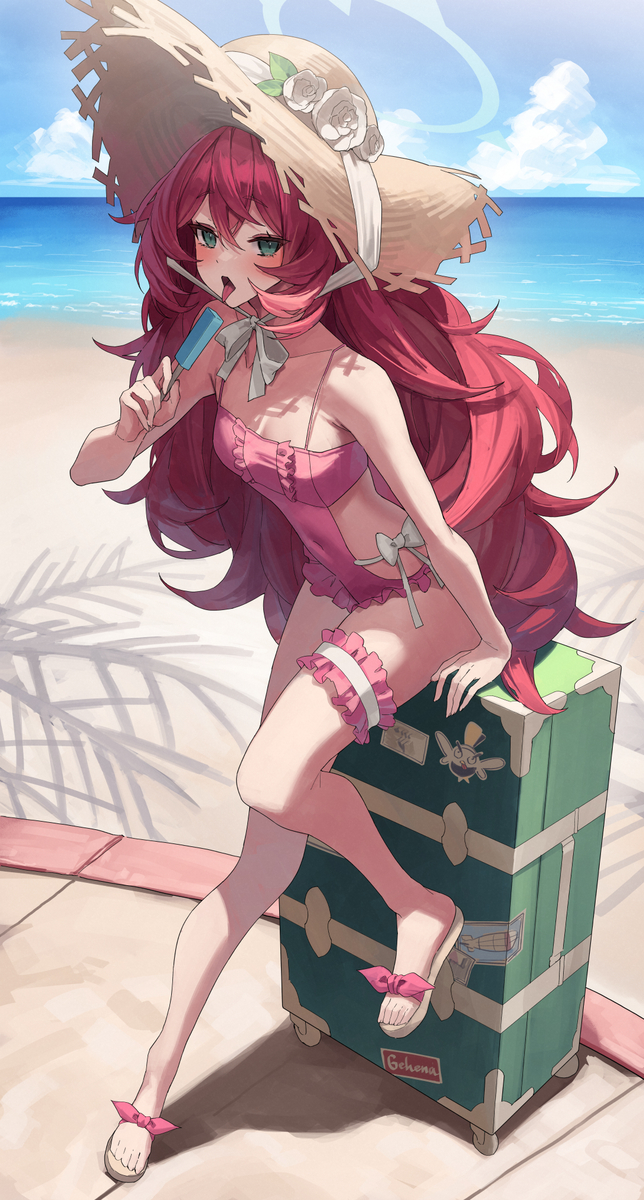 This is a pixiv picture whose title is 水着イロハ！！.