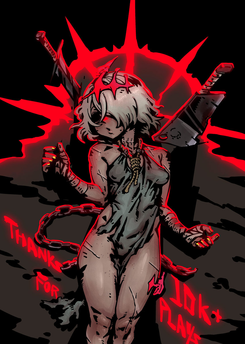 This is a pixiv picture whose title is 不死魔女、万人突破！.