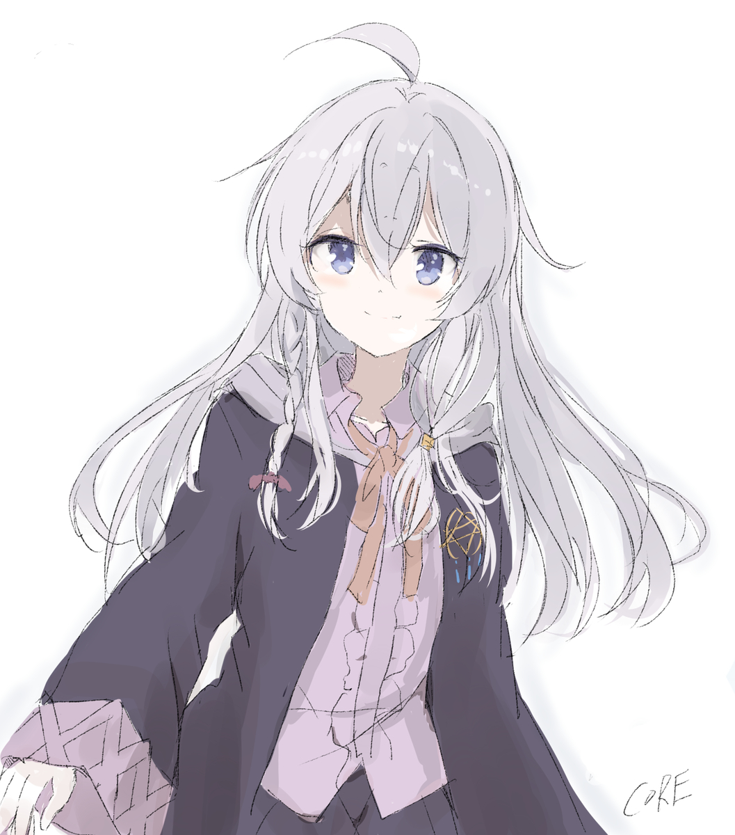 This is a pixiv picture whose title is 帽子をとったイレイナさん.