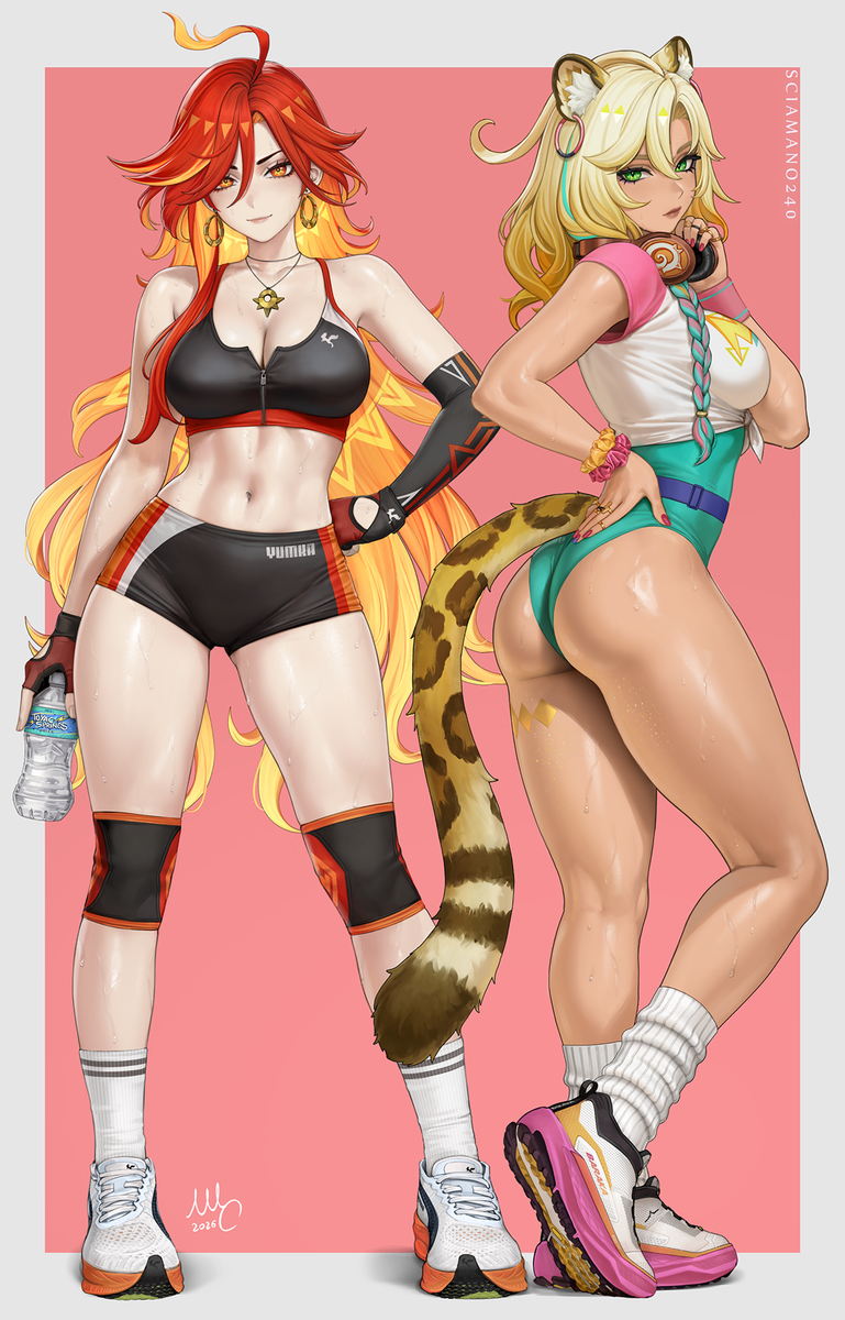 This is a pixiv picture whose title is Mavuika Xilonen - Genshin Impact.