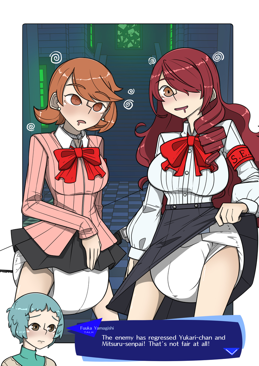 This is a pixiv picture whose title is Poll: Yukari and Mitsuru.