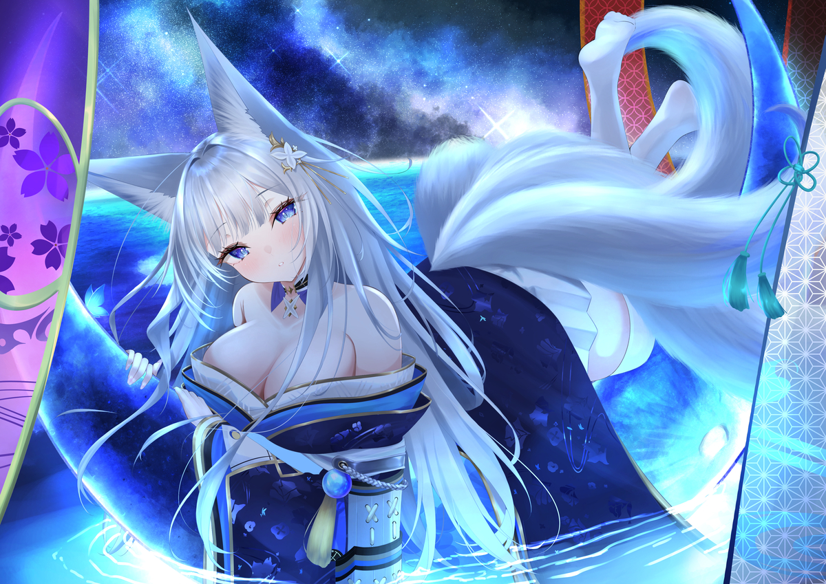 This is a pixiv picture whose title is 信濃.