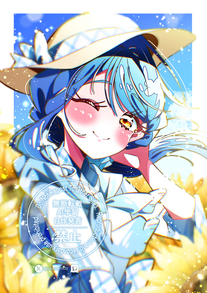 This is a pixiv picture whose title is 夏空フォトグラフなくれあちゃん.