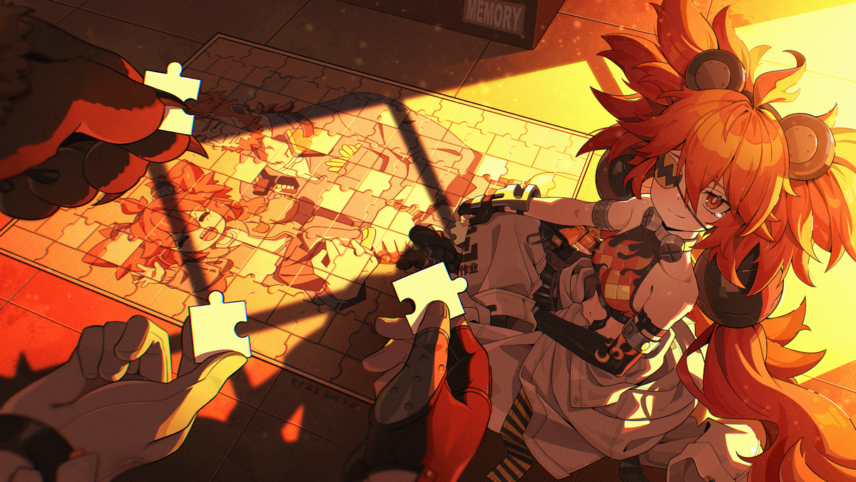 This is a pixiv picture whose title is 回忆拼图.