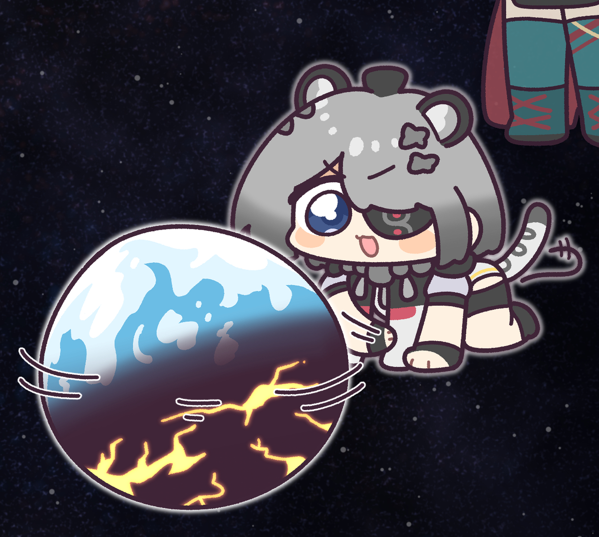 This is a pixiv picture whose title is 탈로스II가 어떻게 돌아가고 있냐면요.