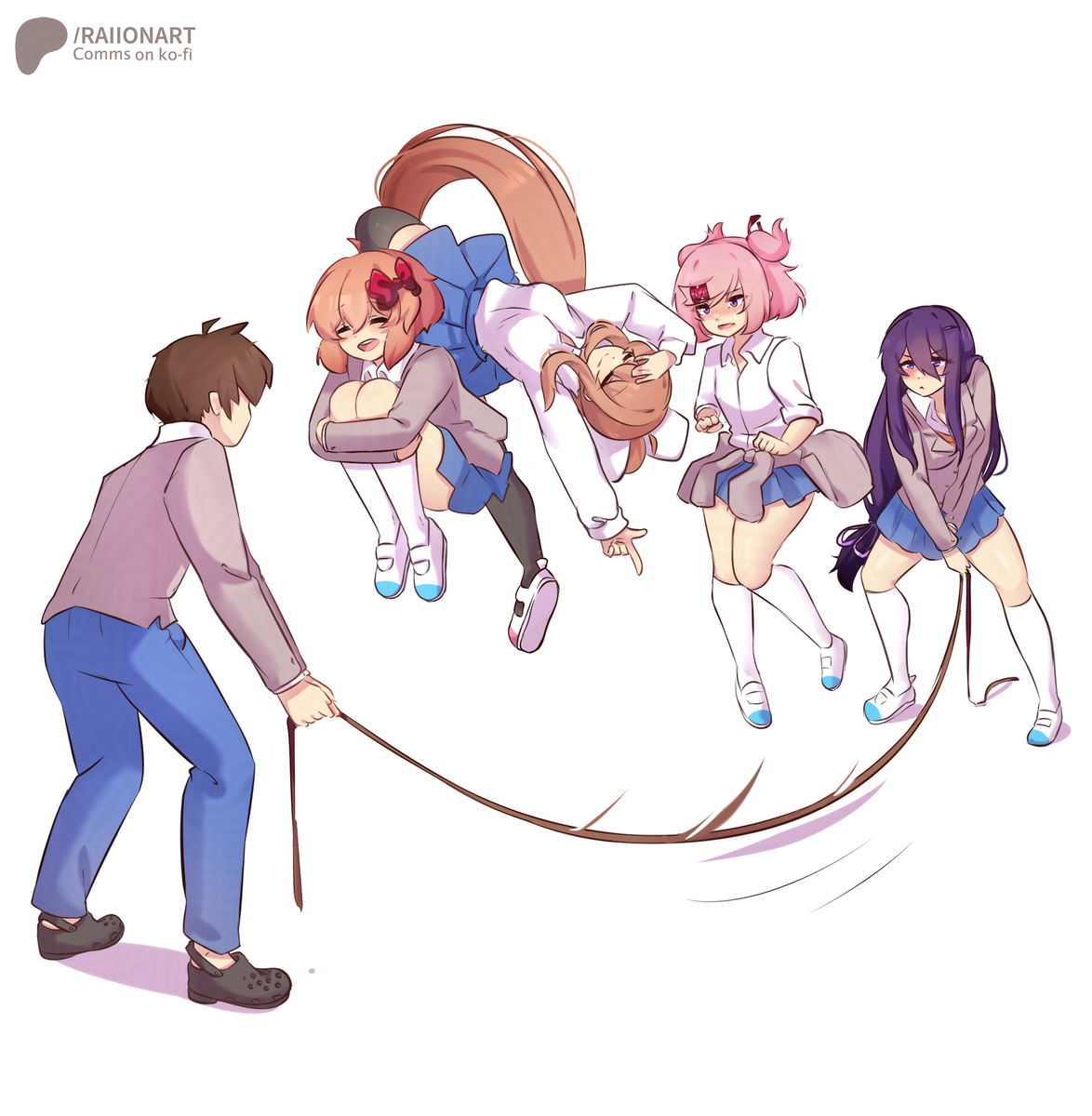 This is a pixiv picture whose title is ドキドキジャンピングクラブ.