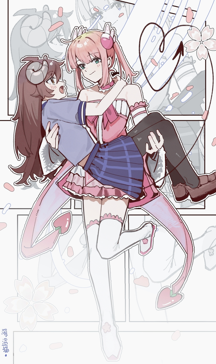 This is a pixiv picture whose title is 街角魔族.