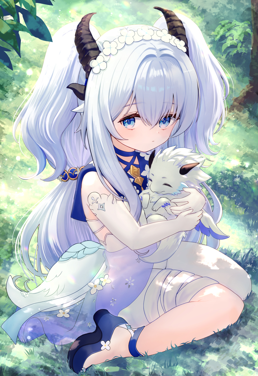 This is a pixiv picture whose title is アビィと子竜.