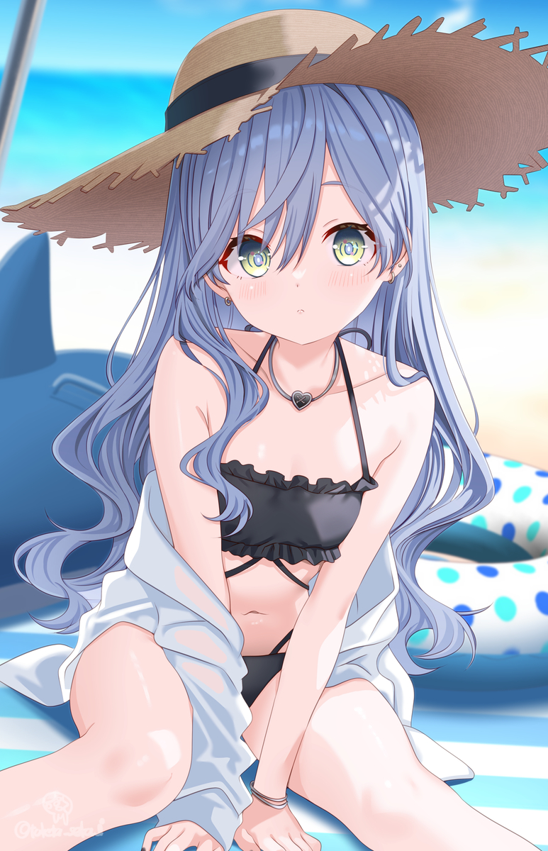 This is a pixiv picture whose title is くろむちゃん～！💀⛓⛱️.