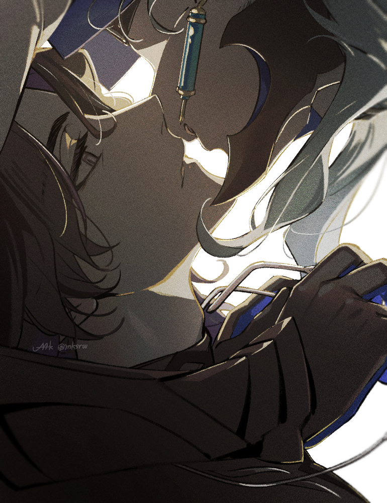 This is a pixiv picture whose title is 博士と富者.
