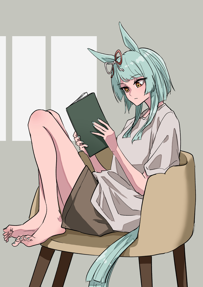 This is a pixiv picture whose title is 読書でくつろぎマーチ.
