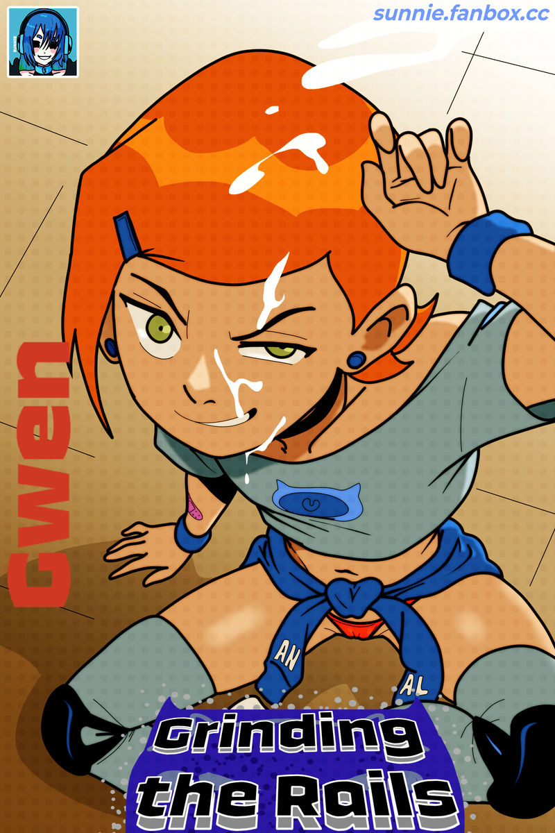 This is a pixiv picture whose title is Gwen. Grinding the Rails (cover).