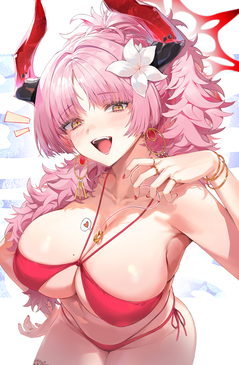 This is a pixiv picture whose title is 水着サツキ.