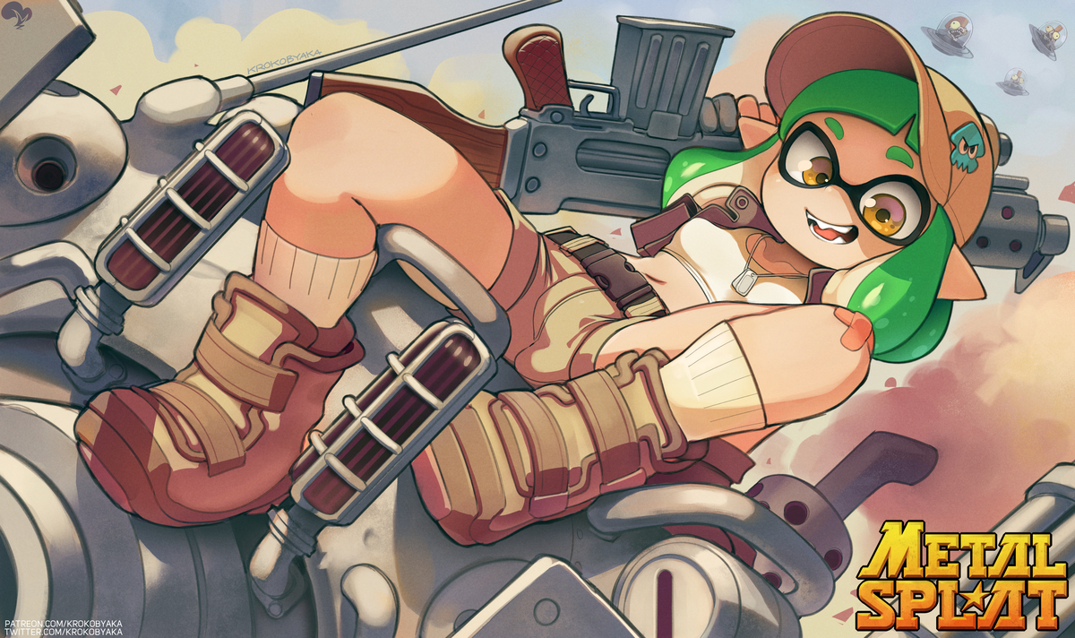 This is a pixiv picture whose title is Metal Splat.