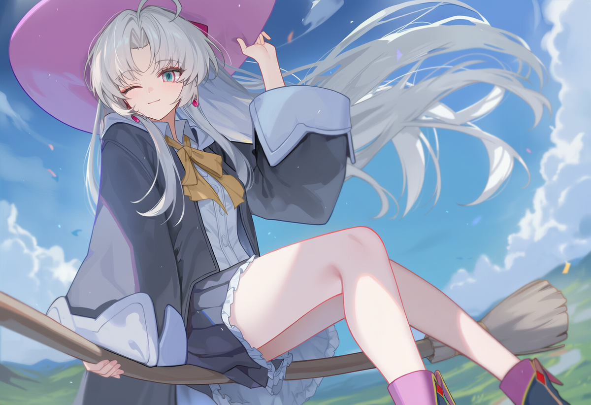 This is a pixiv picture whose title is 这位不输给色彩斑斓的鲜花美得如花般绽放的人是谁呢?.