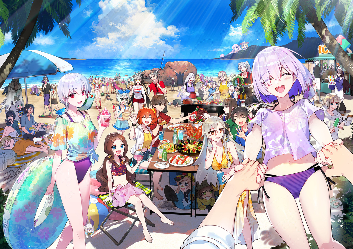 This is a pixiv picture whose title is 最初の夏をもう一度.