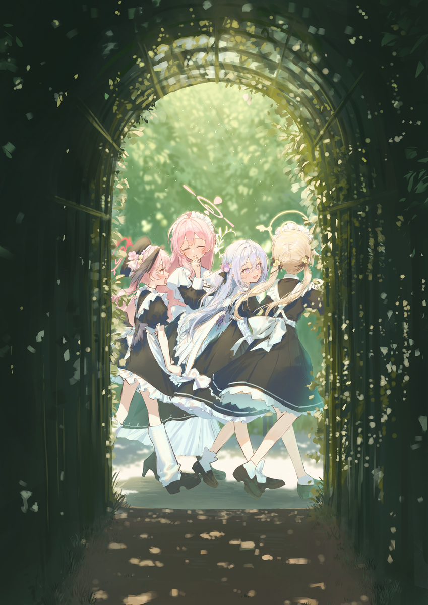 This is a pixiv picture whose title is メイド補習授業部.